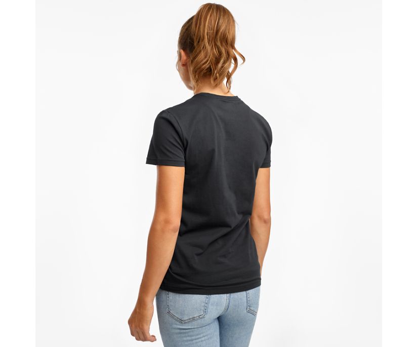 Saucony Rested Short Sleeve Women's Shirts Black | Canada 292YXFU